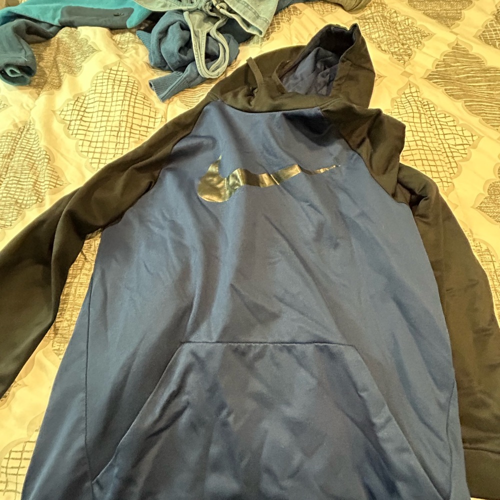 Nike Blue and Black Jacket with Iconic Design